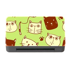 Cute Hand Drawn Cat Seamless Pattern Memory Card Reader With Cf by Salman4z