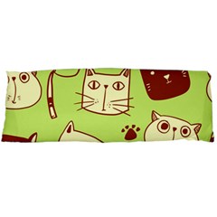 Cute Hand Drawn Cat Seamless Pattern Body Pillow Case (dakimakura) by Salman4z