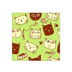 Cute Hand Drawn Cat Seamless Pattern Satin Bandana Scarf 22  X 22  by Salman4z