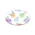 Cartoon Bird Cute Doodle Bird Sticker Oval (10 pack) Front