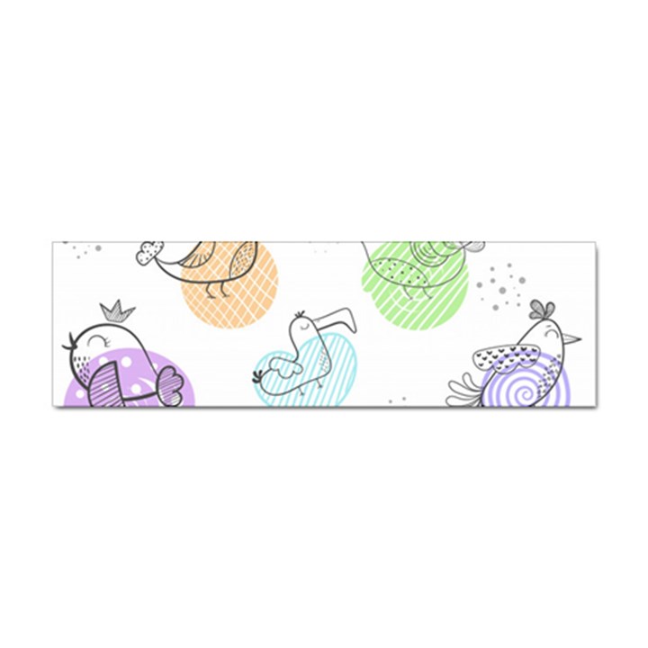 Cartoon Bird Cute Doodle Bird Sticker Bumper (100 pack)