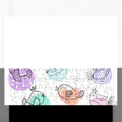 Cartoon Bird Cute Doodle Bird Rectangular Jigsaw Puzzl by Salman4z