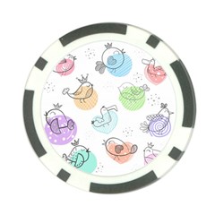 Cartoon Bird Cute Doodle Bird Poker Chip Card Guard by Salman4z