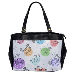 Cartoon Bird Cute Doodle Bird Oversize Office Handbag by Salman4z