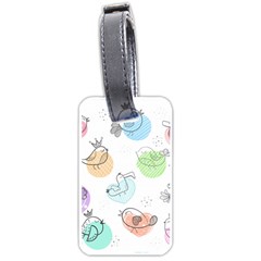 Cartoon Bird Cute Doodle Bird Luggage Tag (one Side) by Salman4z