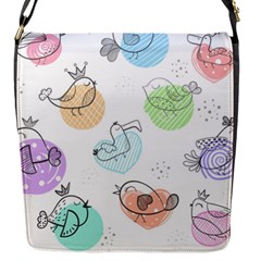 Cartoon Bird Cute Doodle Bird Flap Closure Messenger Bag (s) by Salman4z