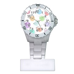 Cartoon Bird Cute Doodle Bird Plastic Nurses Watch by Salman4z