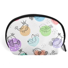 Cartoon Bird Cute Doodle Bird Accessory Pouch (large) by Salman4z