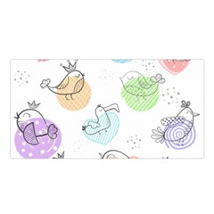 Cartoon Bird Cute Doodle Bird Satin Shawl 45  X 80  by Salman4z