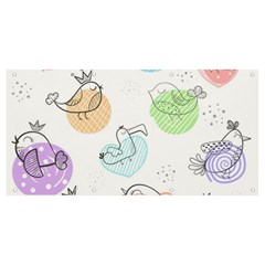 Cartoon Bird Cute Doodle Bird Banner And Sign 8  X 4  by Salman4z