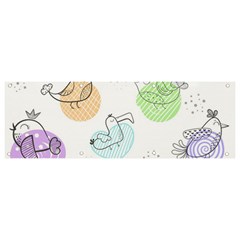 Cartoon Bird Cute Doodle Bird Banner And Sign 9  X 3  by Salman4z