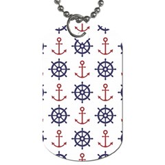 Nautical Seamless Pattern Dog Tag (Two Sides)