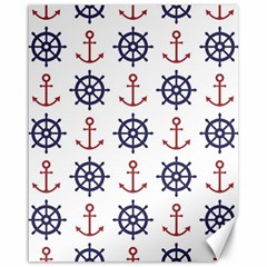 Nautical Seamless Pattern Canvas 16  x 20 