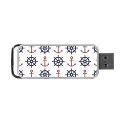 Nautical Seamless Pattern Portable USB Flash (One Side)