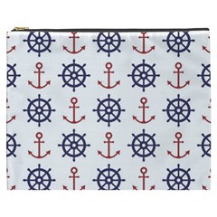 Nautical Seamless Pattern Cosmetic Bag (XXXL)