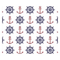 Nautical Seamless Pattern Two Sides Premium Plush Fleece Blanket (Small)