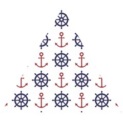 Nautical Seamless Pattern Wooden Puzzle Triangle