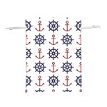 Nautical Seamless Pattern Lightweight Drawstring Pouch (L) Front