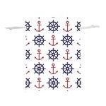 Nautical Seamless Pattern Lightweight Drawstring Pouch (L) Back