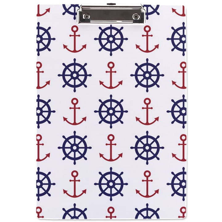 Nautical Seamless Pattern A4 Acrylic Clipboard