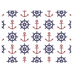 Nautical Seamless Pattern Two Sides Premium Plush Fleece Blanket (Extra Small)