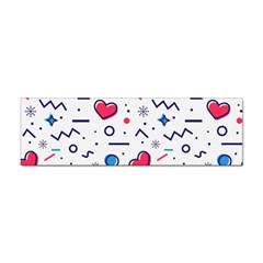 Hearts Seamless Pattern Memphis Style Sticker (bumper) by Salman4z