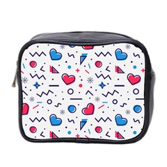 Hearts Seamless Pattern Memphis Style Mini Toiletries Bag (two Sides) by Salman4z