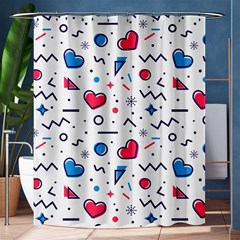 Hearts Seamless Pattern Memphis Style Shower Curtain 60  X 72  (medium)  by Salman4z