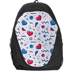 Hearts Seamless Pattern Memphis Style Backpack Bag by Salman4z