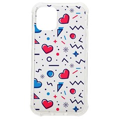 Hearts Seamless Pattern Memphis Style Iphone 12 Mini Tpu Uv Print Case	 by Salman4z