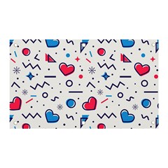 Hearts Seamless Pattern Memphis Style Banner And Sign 5  X 3  by Salman4z