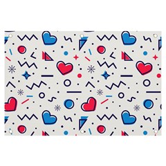 Hearts Seamless Pattern Memphis Style Banner And Sign 6  X 4  by Salman4z