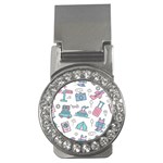 Transportation Seamless Pattern Money Clips (CZ)  Front