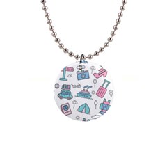 Transportation Seamless Pattern 1  Button Necklace by Salman4z