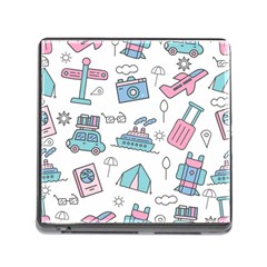 Transportation Seamless Pattern Memory Card Reader (square 5 Slot) by Salman4z