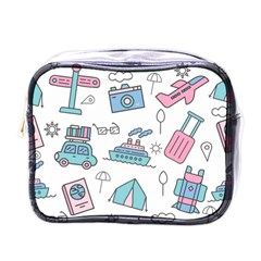 Transportation Seamless Pattern Mini Toiletries Bag (one Side) by Salman4z