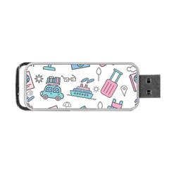 Transportation Seamless Pattern Portable Usb Flash (one Side) by Salman4z