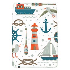 Nautical Elements Pattern Background Removable Flap Cover (l) by Salman4z