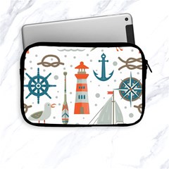 Nautical Elements Pattern Background Apple Ipad Mini Zipper Cases by Salman4z