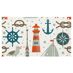 Nautical Elements Pattern Background Banner And Sign 7  X 4  by Salman4z