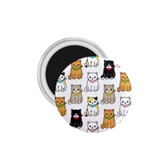 Cat Kitten Seamless Pattern 1 75  Magnets by Salman4z