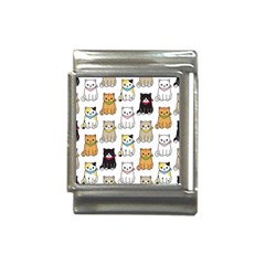 Cat Kitten Seamless Pattern Italian Charm (13mm) by Salman4z