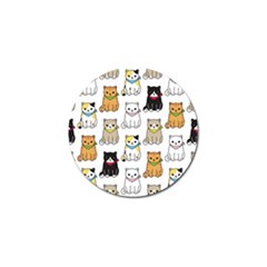 Cat Kitten Seamless Pattern Golf Ball Marker (4 Pack) by Salman4z