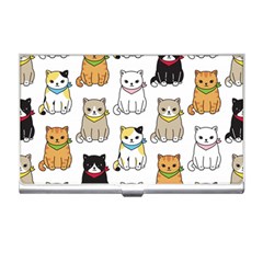 Cat Kitten Seamless Pattern Business Card Holder by Salman4z