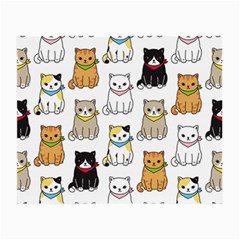 Cat Kitten Seamless Pattern Small Glasses Cloth (2 Sides) by Salman4z