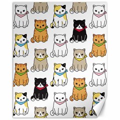 Cat Kitten Seamless Pattern Canvas 11  X 14  by Salman4z