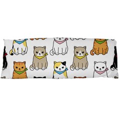 Cat Kitten Seamless Pattern Body Pillow Case (dakimakura) by Salman4z