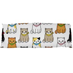 Cat Kitten Seamless Pattern Body Pillow Case Dakimakura (two Sides) by Salman4z