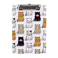 Cat Kitten Seamless Pattern A5 Acrylic Clipboard by Salman4z