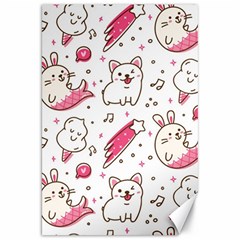 Cute Animal Seamless Pattern Kawaii Doodle Style Canvas 20  X 30  by Salman4z